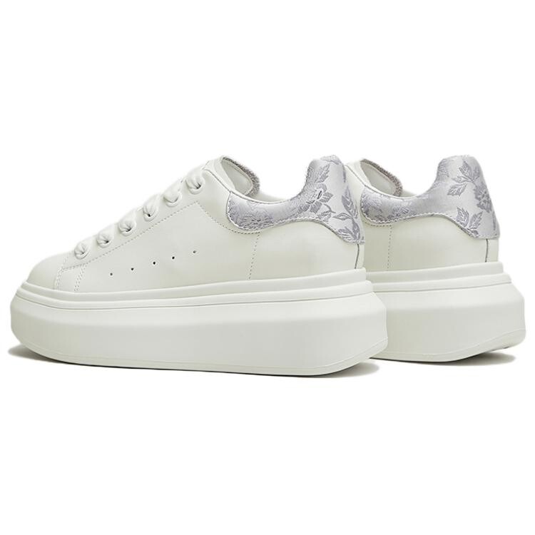 Кеды, скейтборд обувь женская низкая Tata, цвет White/Gray — фото 4