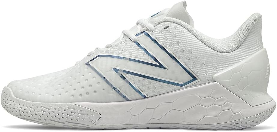 Мужские теннисные кроссовки New Balance Fresh Foam X Lav V2 для жесткого покрытия корта, белый/синий — фото 3