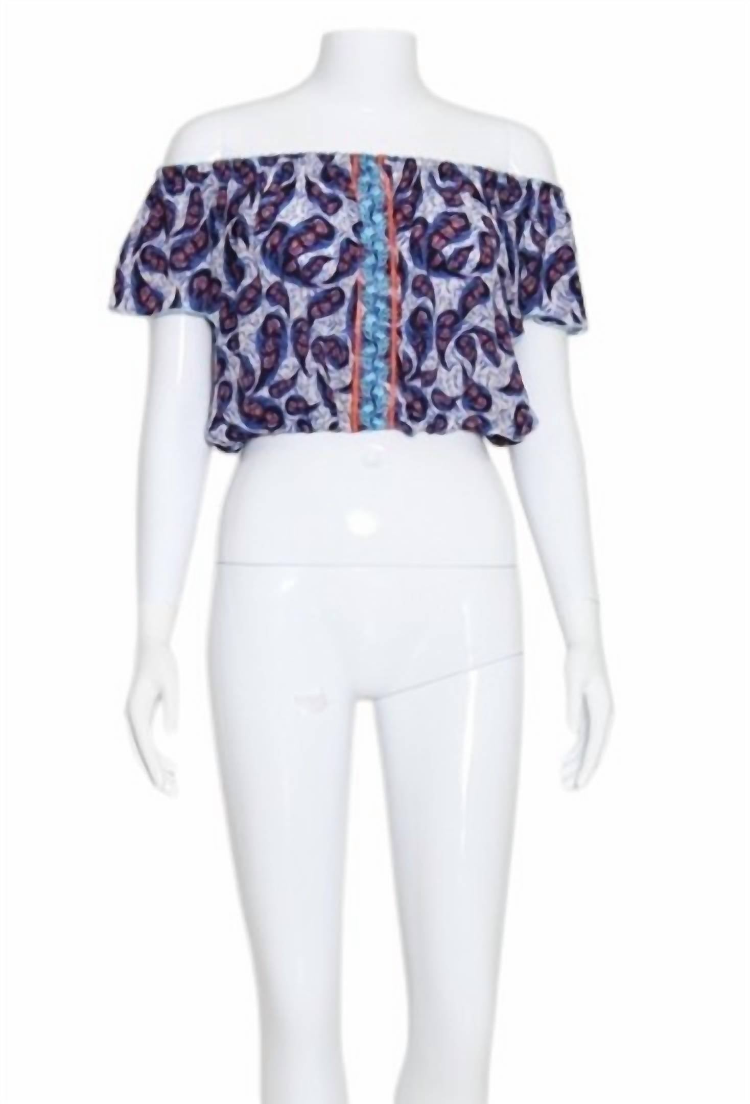 

Топ Jacinta в узоре Paisley White TAJ by SABRINA CRIPPA