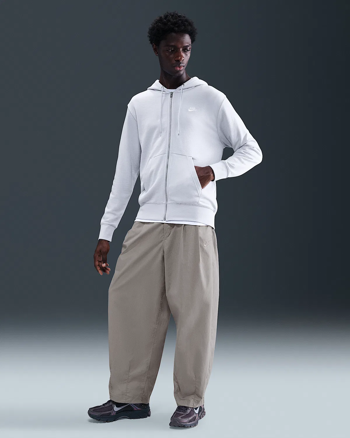 Мужские широкие штаны Nike Club, College Grey/College Grey