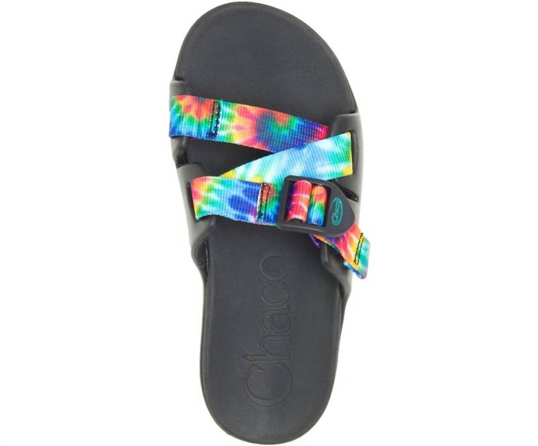 Женские сандалии Chillos Slide в темном цвете с узором «тай-дай» Chaco, цвет dark tie dye — фото 2