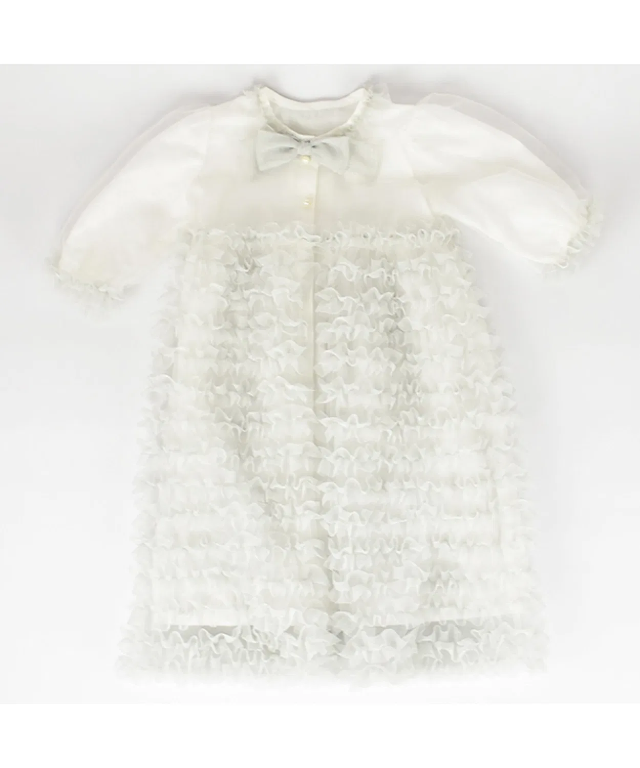 Платье-комбинезон с головным убором Pompkinsbaby из ламе-тюля, серебристый — фото 4