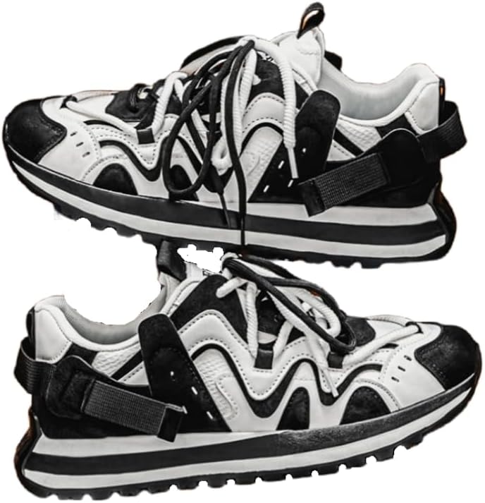 

Мужские кроссовки однотонные, повседневные, удобные, с нескользящей подошвой, на все сезоны - шнуровка, низкие, уличный стиль Hoalox, белый/черный