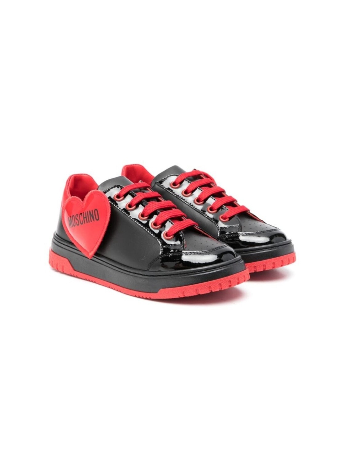 

Moschino Kids кроссовки с нашивкой-логотипом, черный