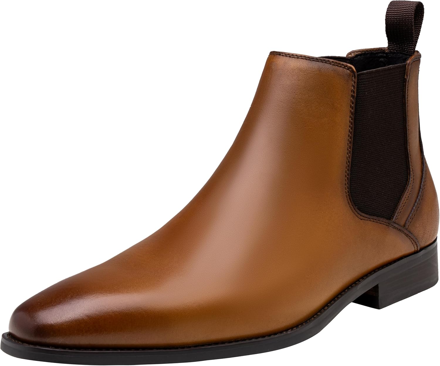 

Мужские ботинки Jousen Chelsea из полированной премиальной кожи, классические ретро ботинки на шнуровке для мужчин, коричневый