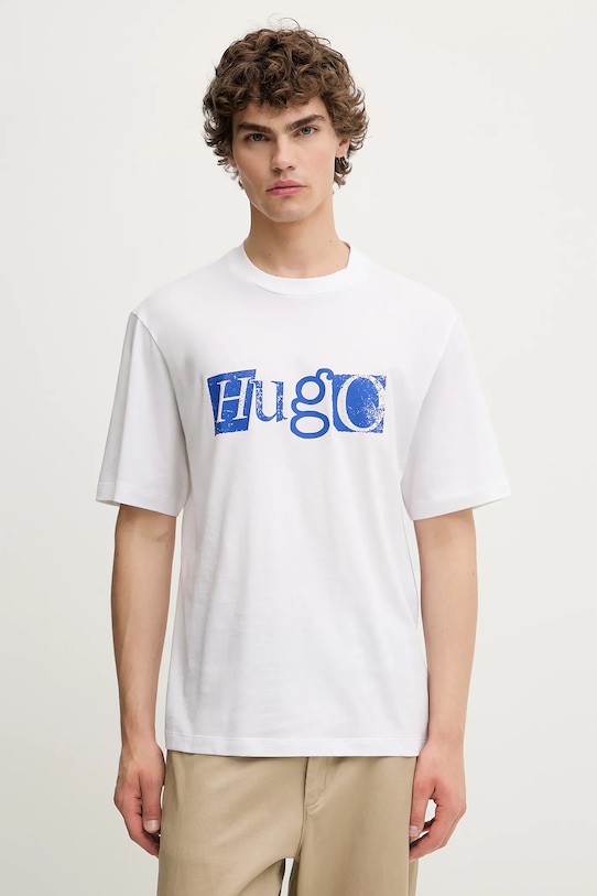 

Хлопковая футболка Hugo Blue, белый
