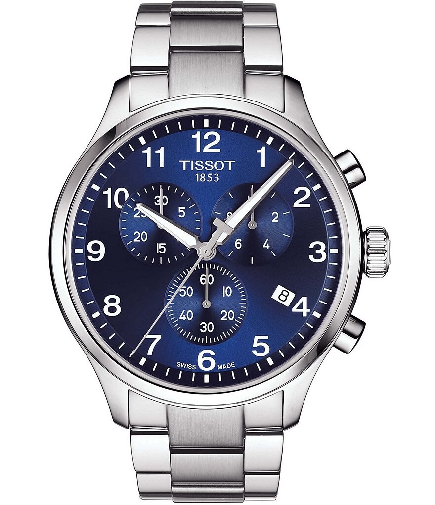 

Классические часы Tissot Chrono XL с браслетом из нержавеющей стали, серебро