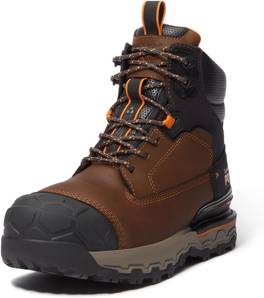 

Timberland PRO мужские ботинки 6 Boondock Ultralight с композитным мыском, водонепроницаемые, противоскользящие, Medium Brown