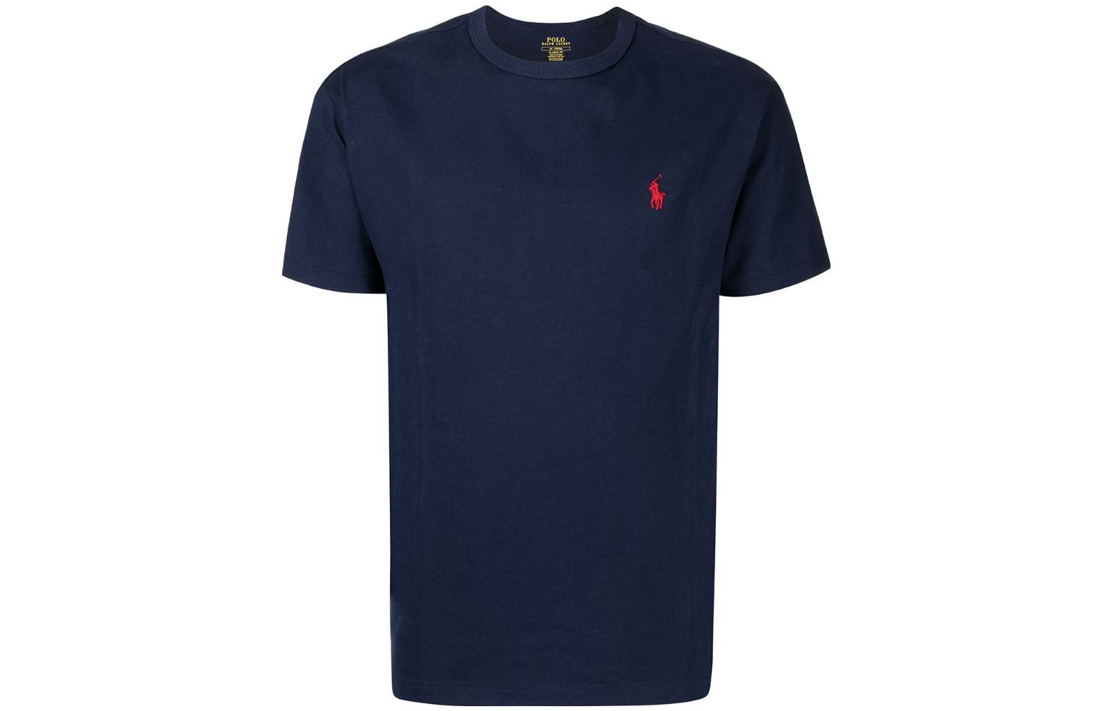 Классическая футболка из плотного джерси Polo Ralph Lauren, синий — фото 3