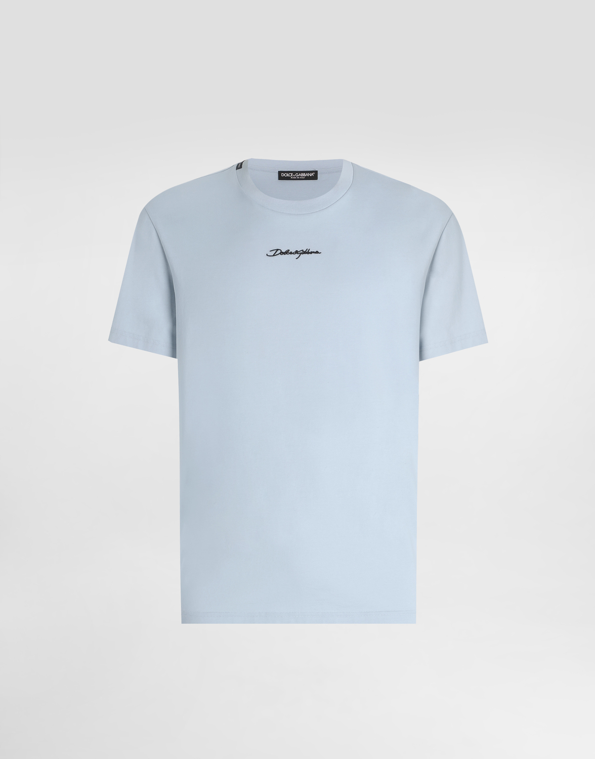 

Хлопковая футболка с вышитой нашивкой Dolce & Gabbana, лазурный, Синий, Хлопковая футболка с вышитой нашивкой Dolce & Gabbana, лазурный