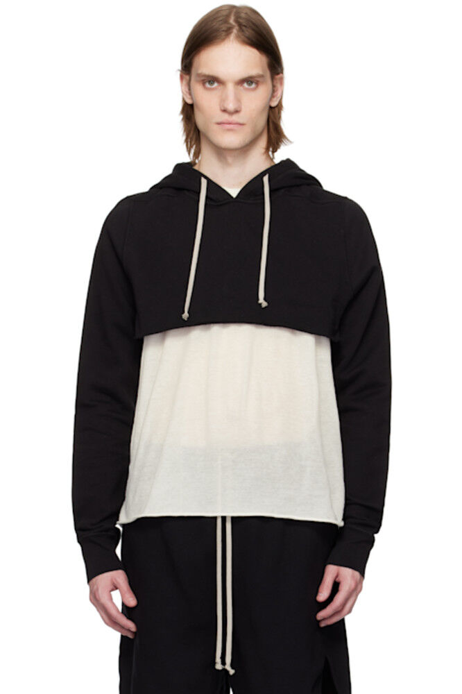 

Черный укороченный худи Hollywood Rick Owens DRKSHDW
