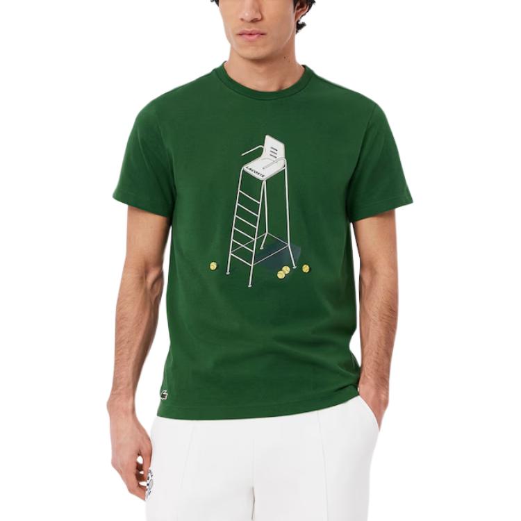 Футболка Heritage Print LACOSTE, зеленый — фото 4