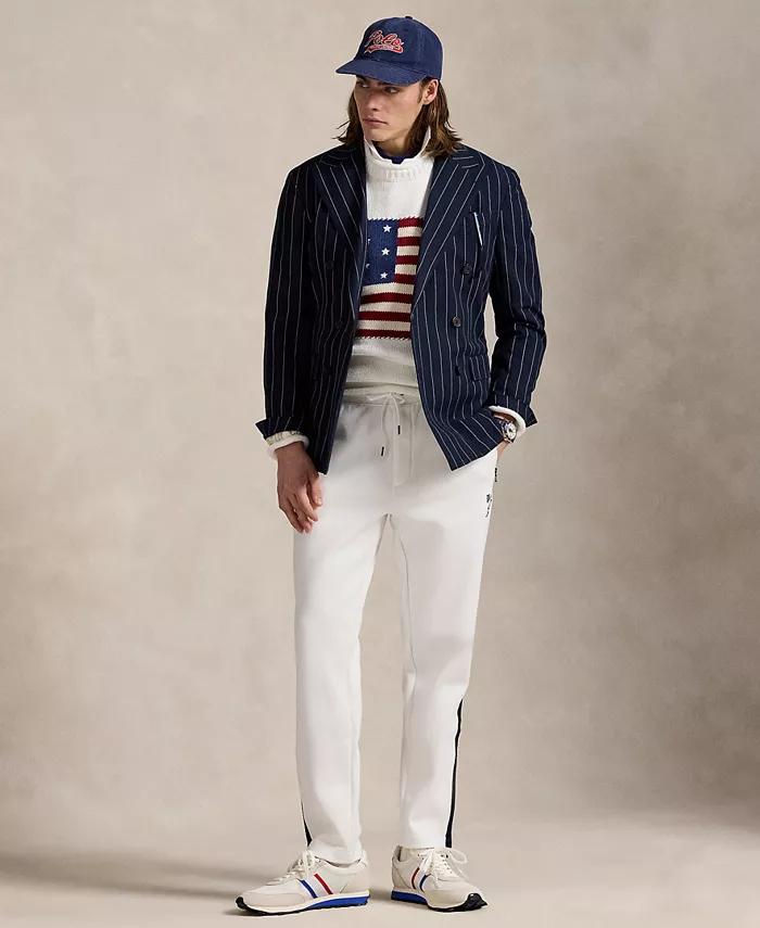 

Мужские двойные трикотажные спортивные брюки с сеткой Polo Ralph Lauren, белый