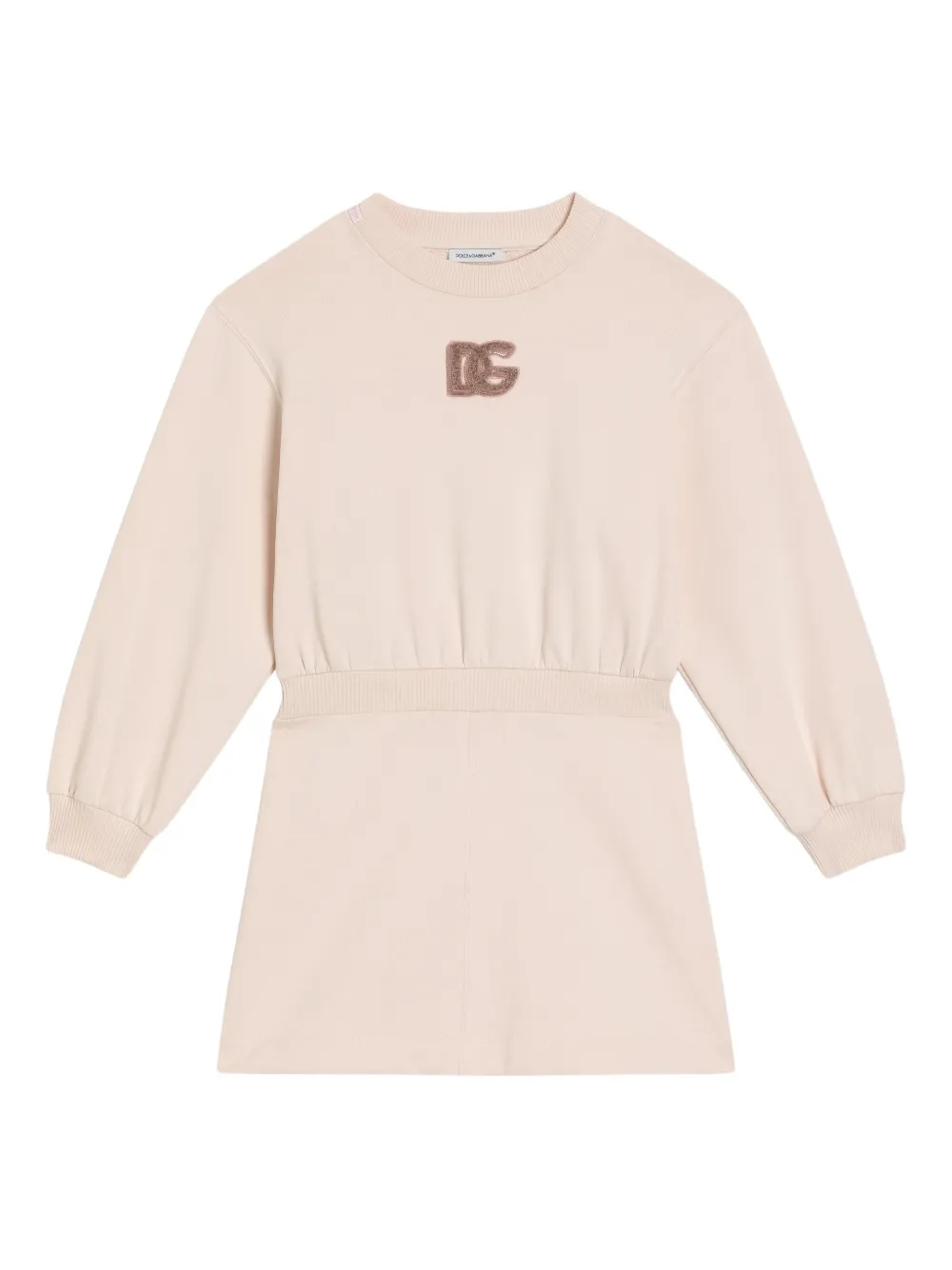 

Платье с логотипом Dolce & Gabbana Kids, розовый