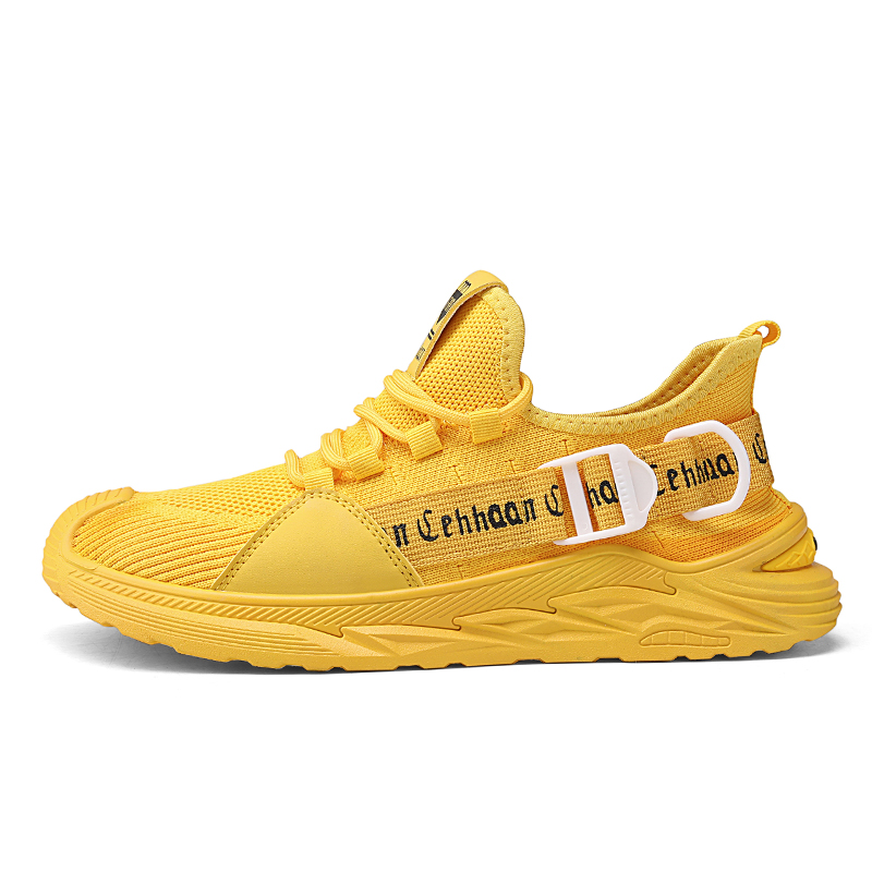 

GAISIMA Дышащие низкие повседневные кроссовки мужские - желтые, цвет Yellow
