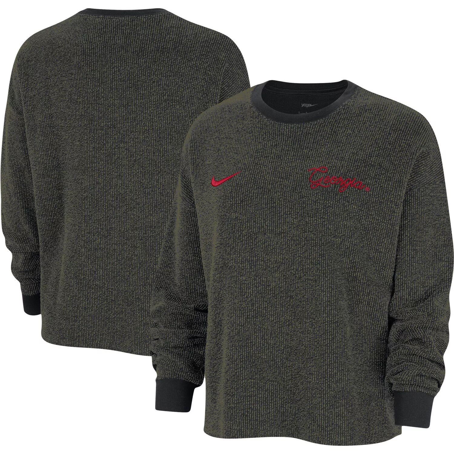 

Женский черный пуловер с надписью Nike Georgia Bulldogs Yoga Script Nike