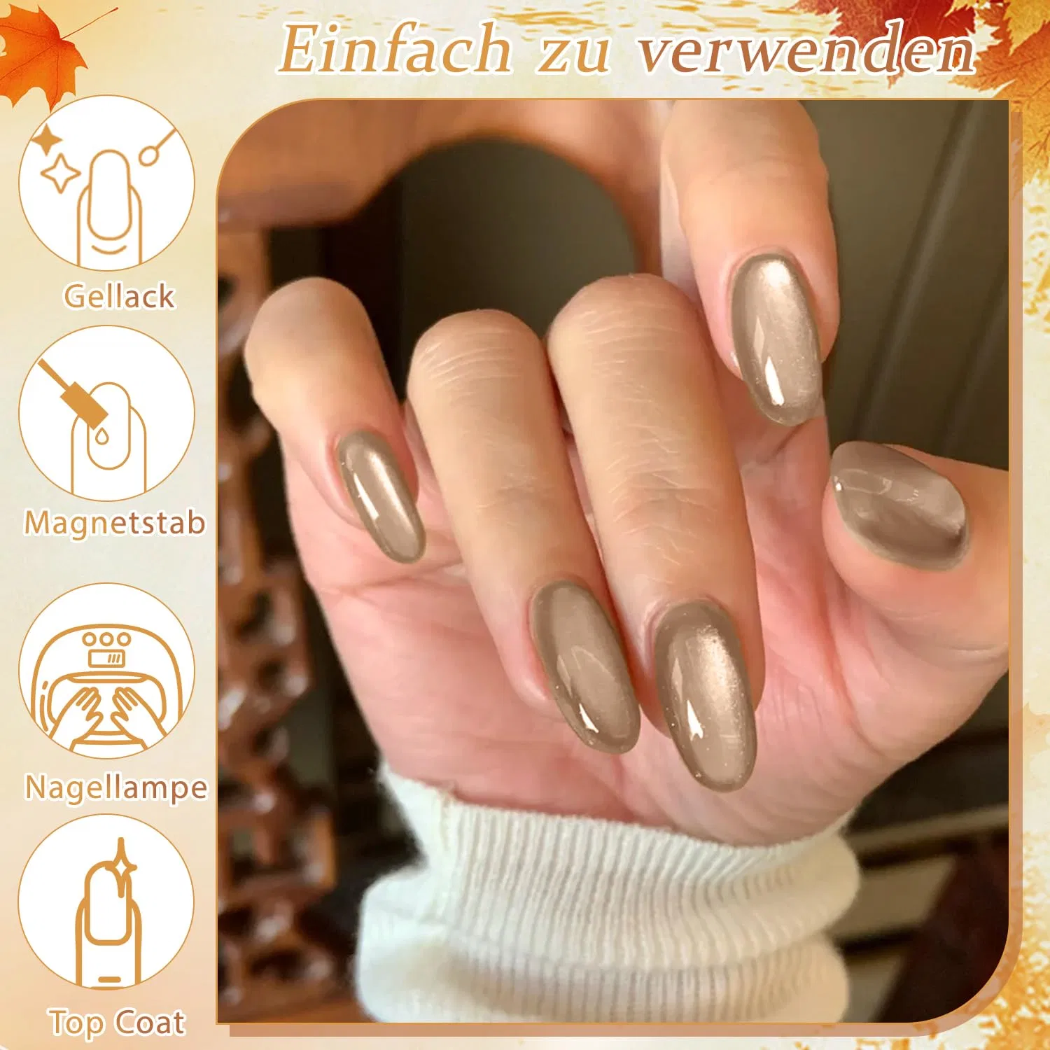 Набор магнитного гель-лака Biutee Cat Eye 6 цветов Biutee, Autumn Moonlight — фото 4