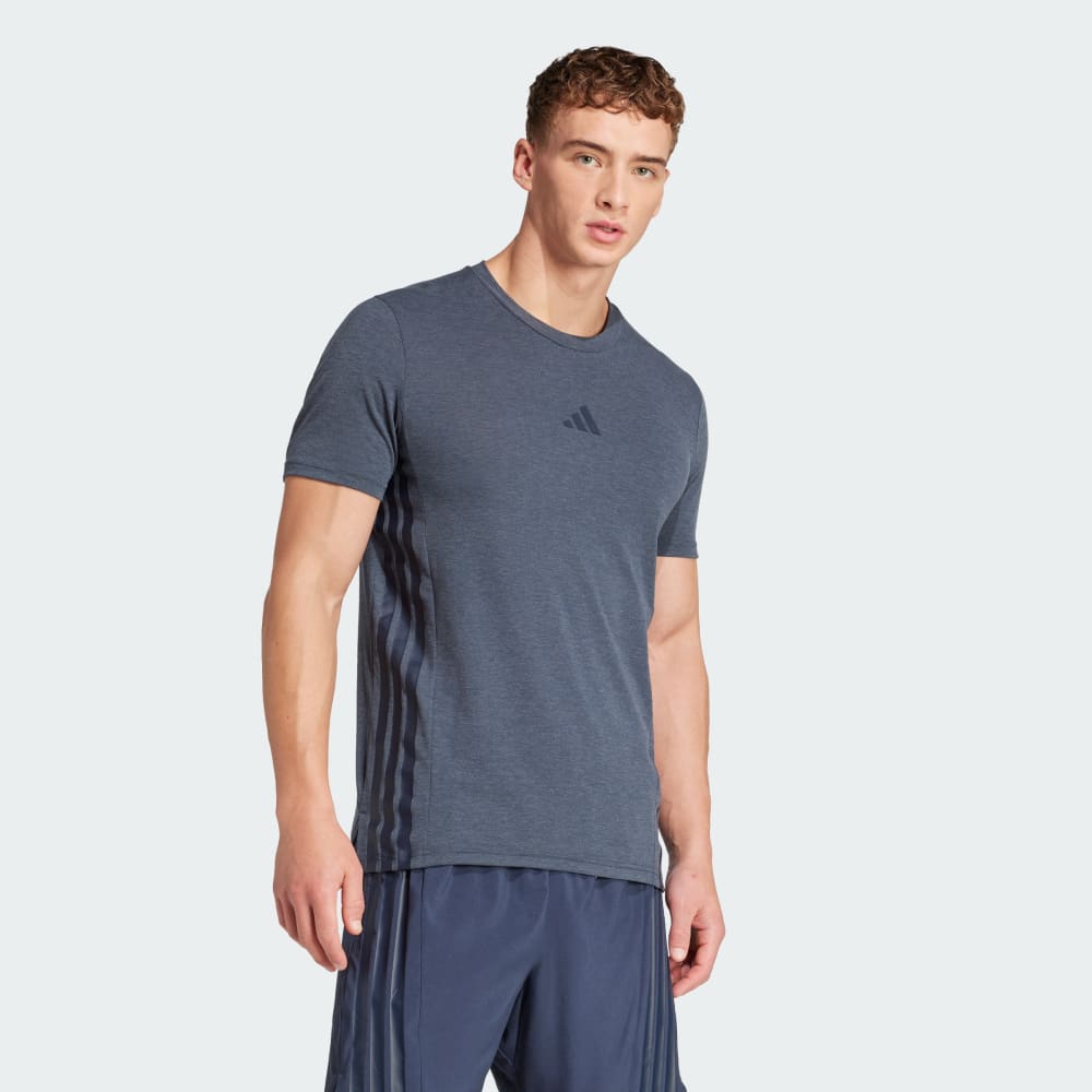

Спортивная футболка Adidas Designed 4 Training 3-Stripes Tee, цвет Aurora Ink
