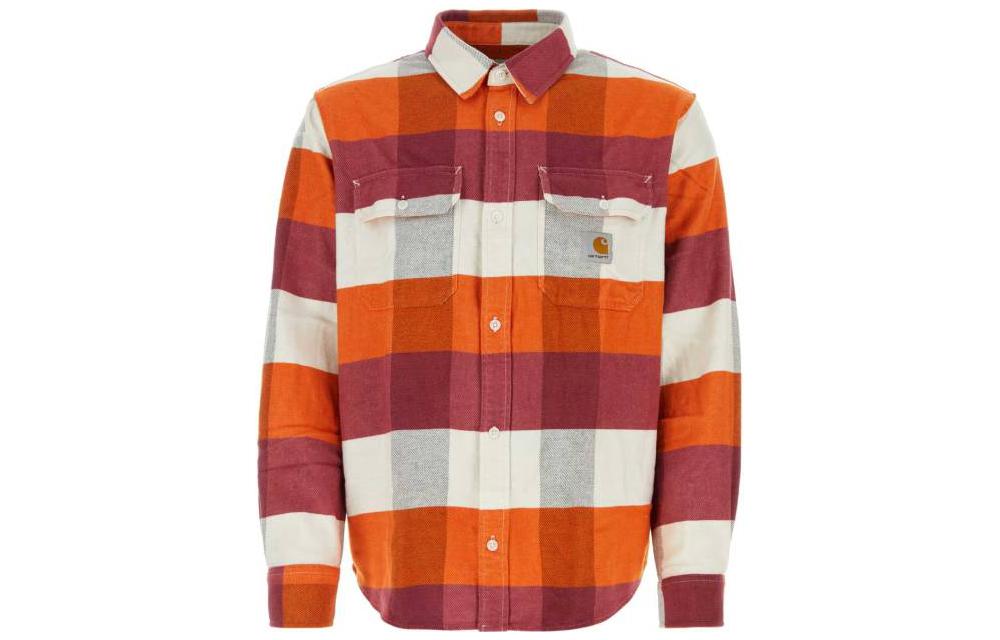 

Рубашка в полоску с нашивкой Logo Patch Carhartt WIP, золотой