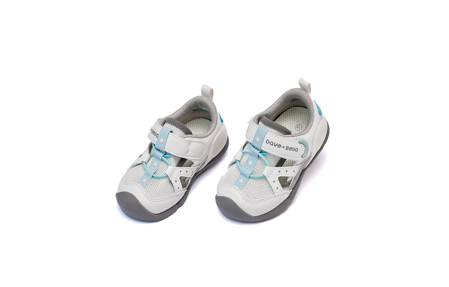 Кроссовки Slip Resistant Anti Kick Abrasion Resistant Breathable Toddler Shoes Infant And Toddler DAVE&BELLA, экрю — фото 2