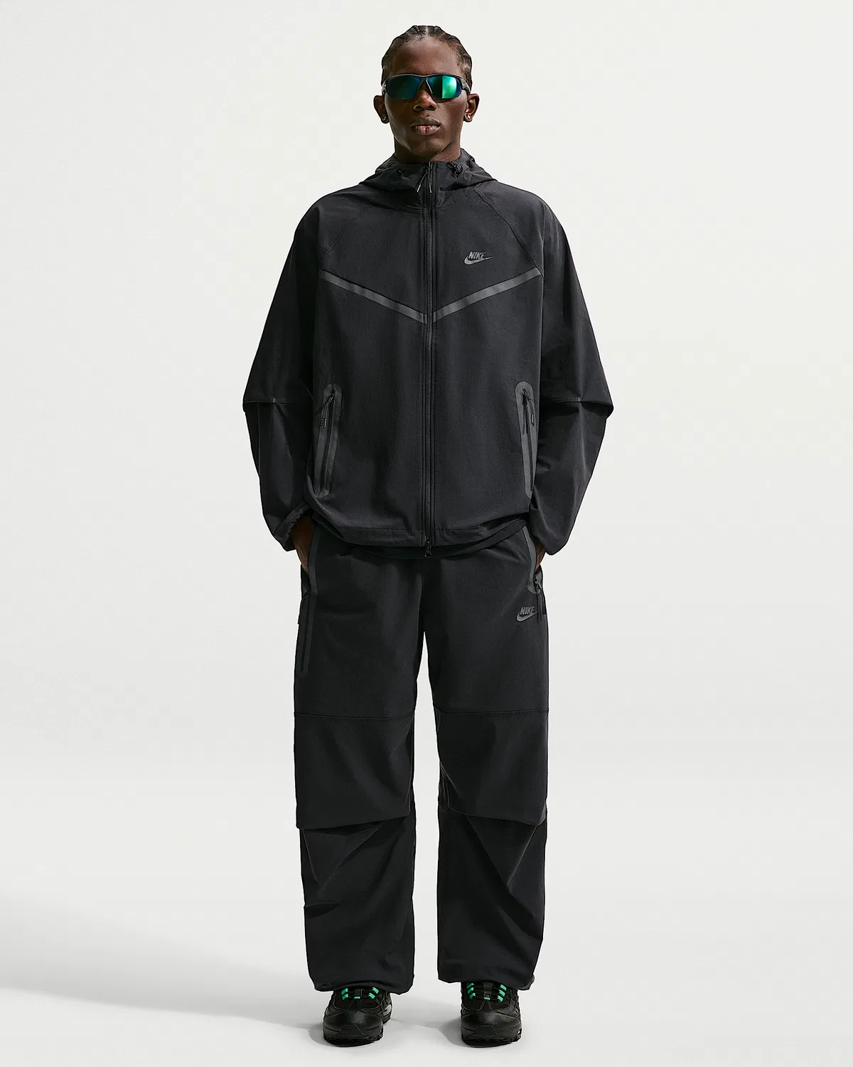 Мужские широкие штаны Nike Tech Woven Oversized, Black/Black/Black