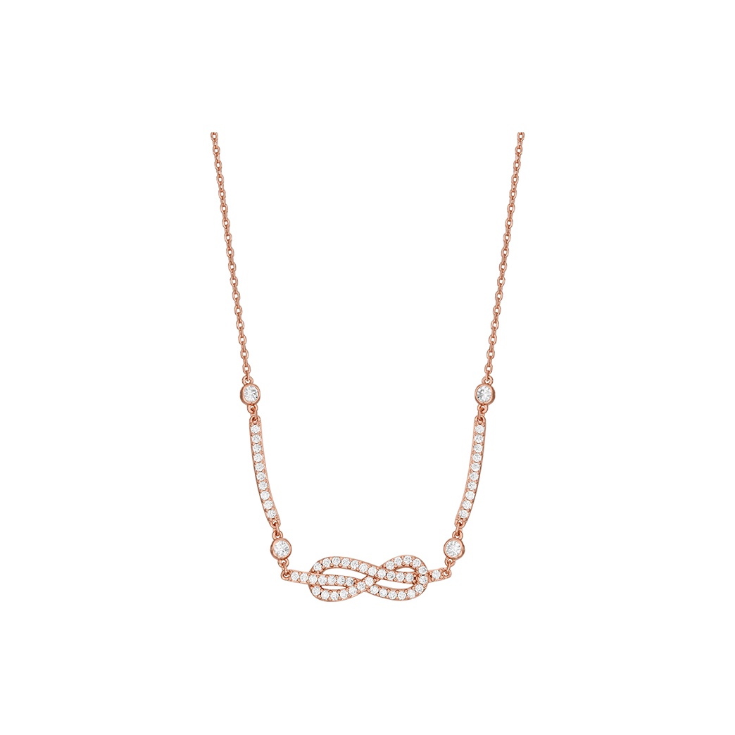 

EMPORIO ARMANI Ожерелье из латуни с розовым золотым покрытием Station