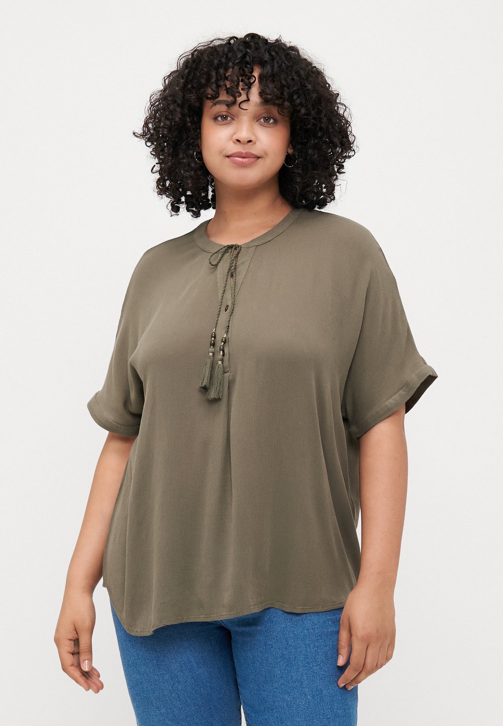 

Блуза VMCBENTE WIDE Vero Moda Curve, хаки
