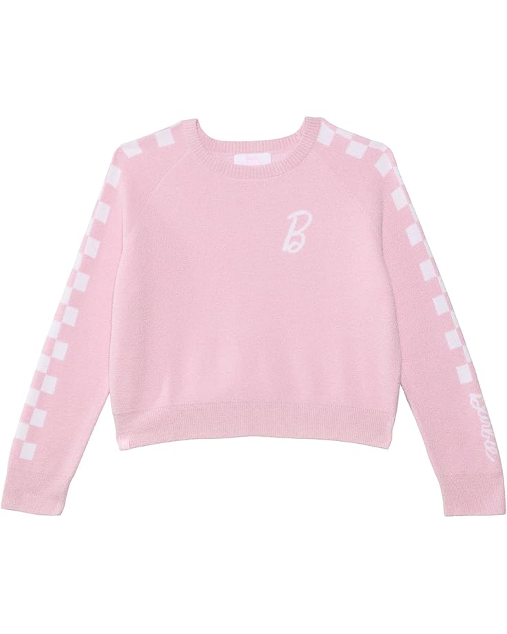 

Пуловер Barefoot Dreams Kids CozyChic Ultra Lite Youth Checkered Barbie Pullover, розовый