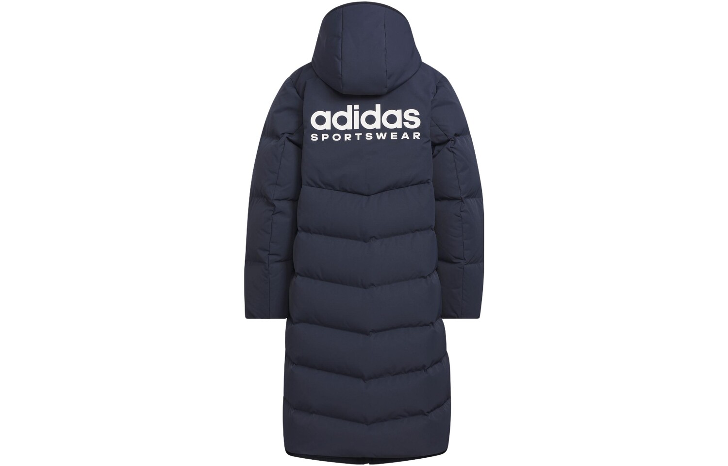 Пуховик Adidas Long Down Seasonal Sportswear Jacket Kids, темно-серый — фото 2