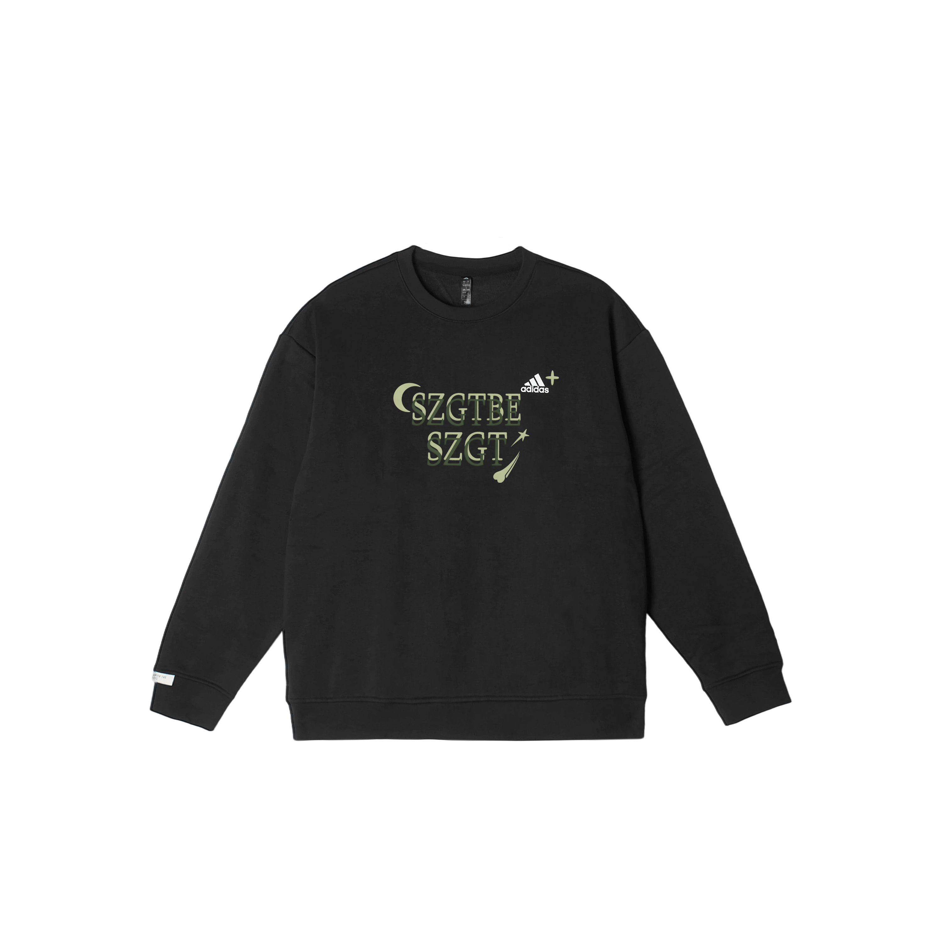 

Adidas Толстовки LABEL унисекс, черные, с круглым вырезом, средней толщины