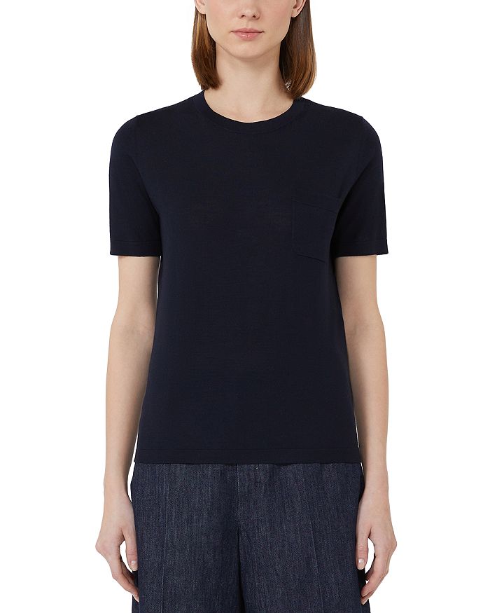 

Свитер из шерсти Egidio с круглым вырезом Max Mara, синий