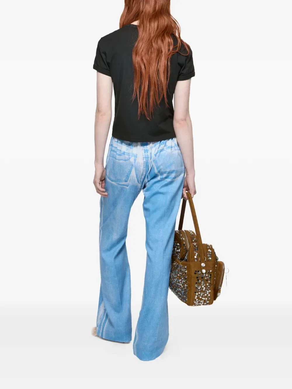 Футболка с логотипом и короткими рукавами Acne Studios, черный — фото 3