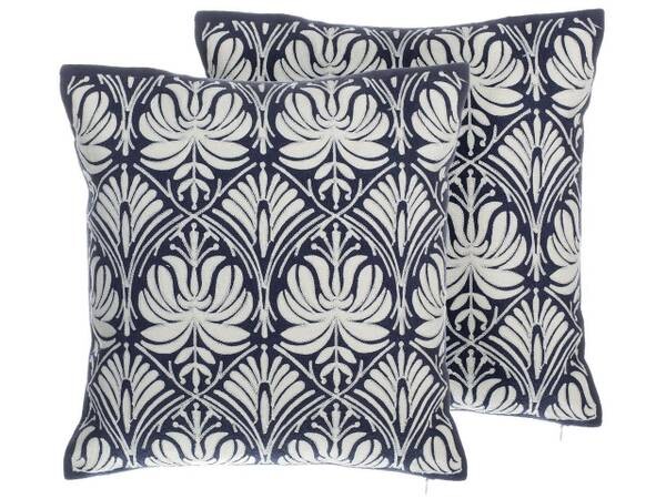 

Подушка Beliani 2 шт NEMESIA, 45x45x45 см цвет blau/dunkelblau/weiß