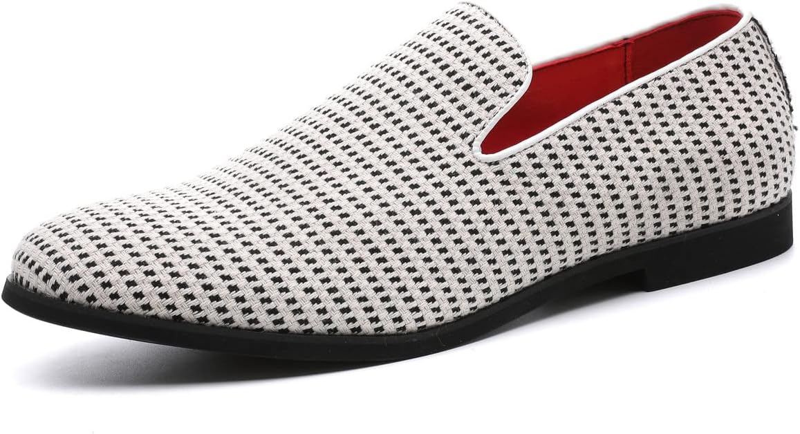 

Мужские лоферы Santimon без застежки Удобные легкие повседневные и офисные туфли, белый