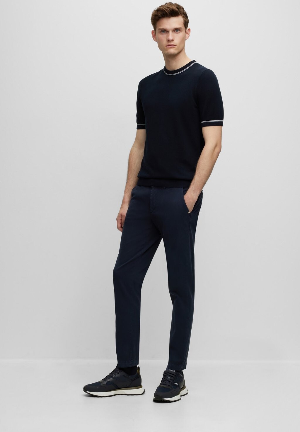 Чиносы Kaito BOSS, цвет dark blue — фото 2