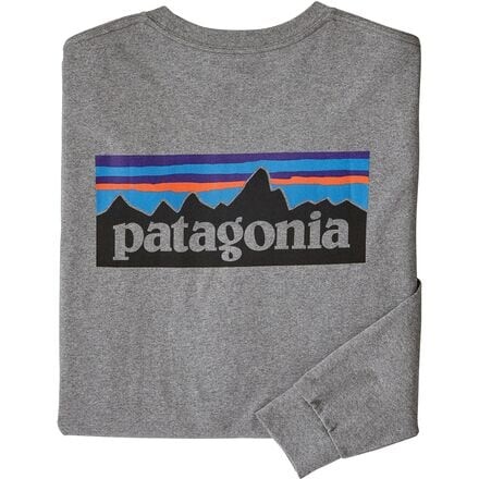 Футболка Responsibili с логотипом P-6 мужская Patagonia, цвет Gravel Heather — фото 2