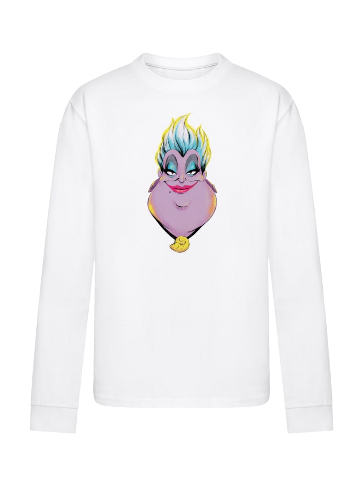 

Футболка F4NT4STIC Langarm T-Shirt Disney Bösewichte Ursula Big Face, белый