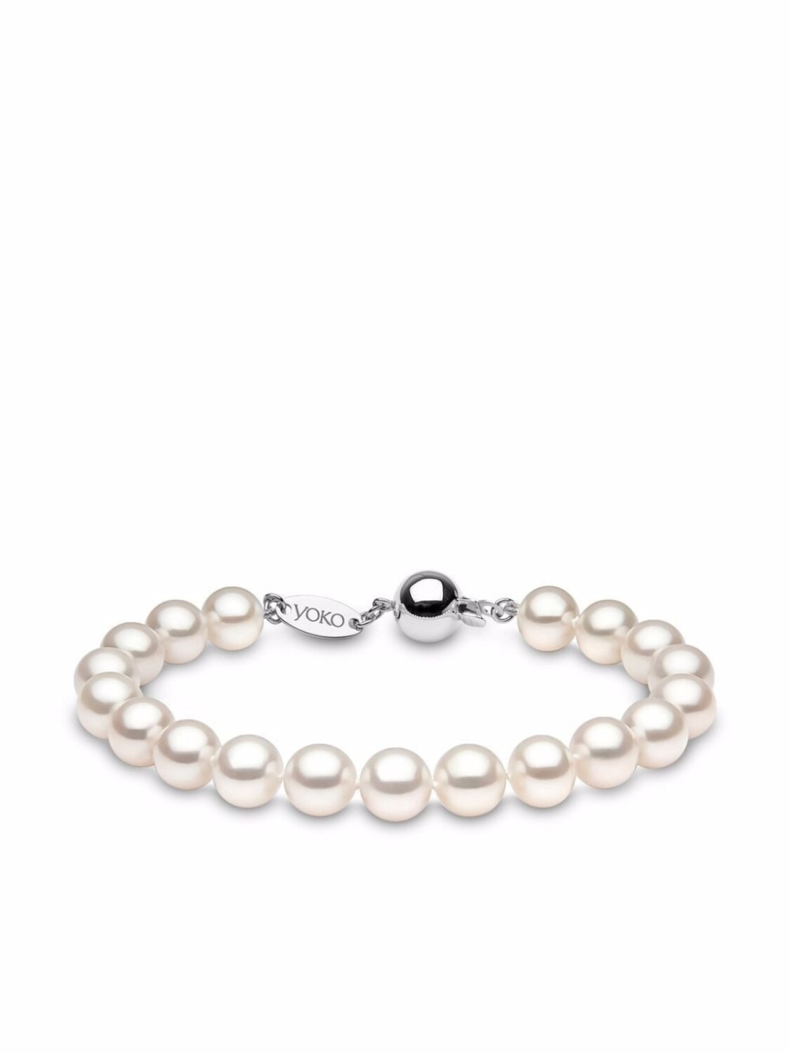 

Золотой браслет Classic с жемчугом 8 мм Yoko London, серебряный