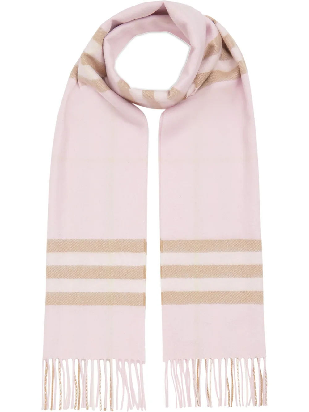 

Классический клетчатый шарф BURBERRY, розовый