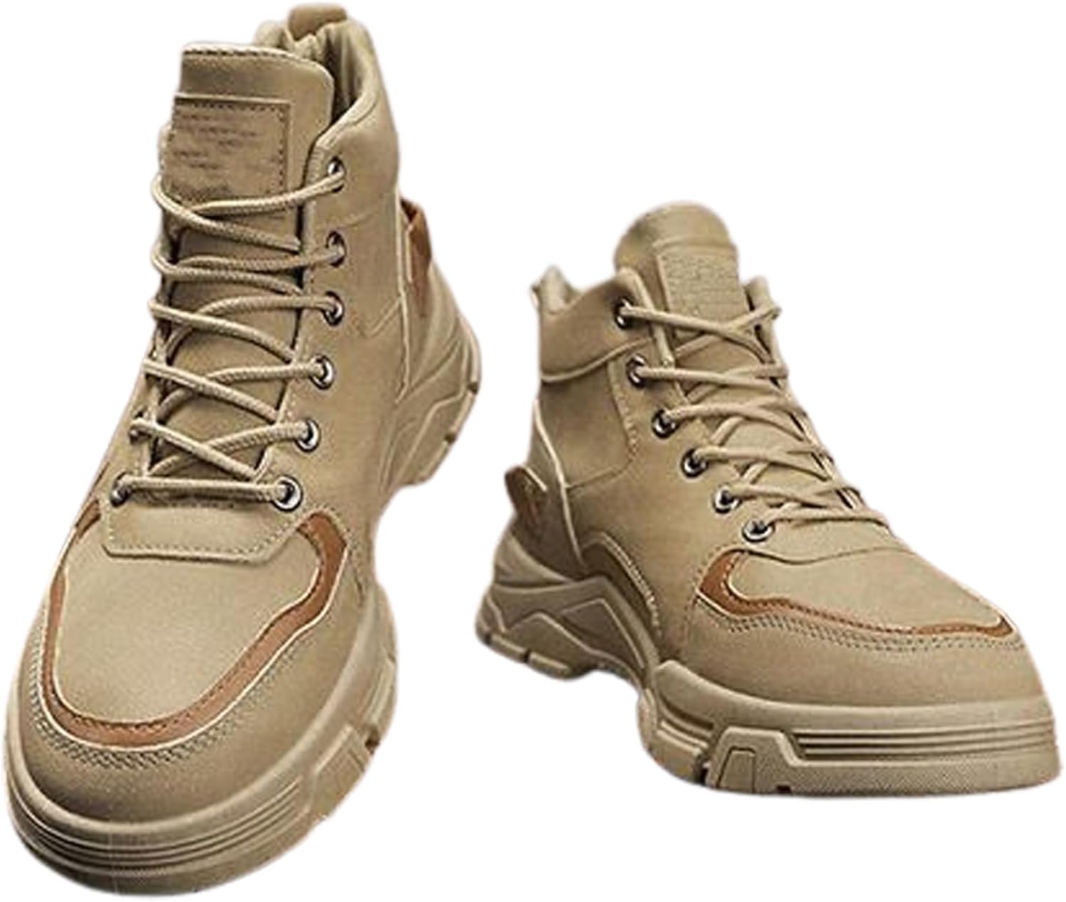 

Мужские ботинки, легкая защитная обувь для мужчин, нескользящие водонепроницаемые ботинки с композитным носком для строительства и походов Generic, хаки