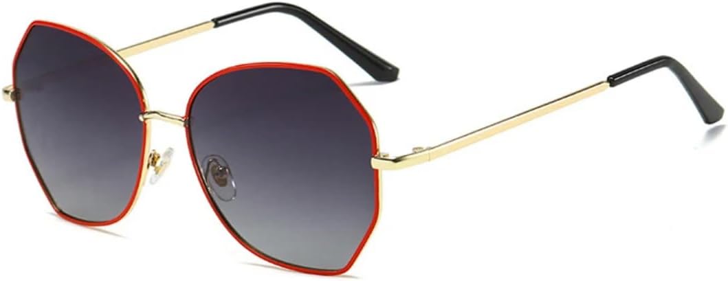 

Модные солнцезащитные очки для мужчин и женщин, классические металлические очки с защитой от УФ-излучения UV400, для путешествий, рыбалки, вождения VVTWSSW, Gold Red Gray