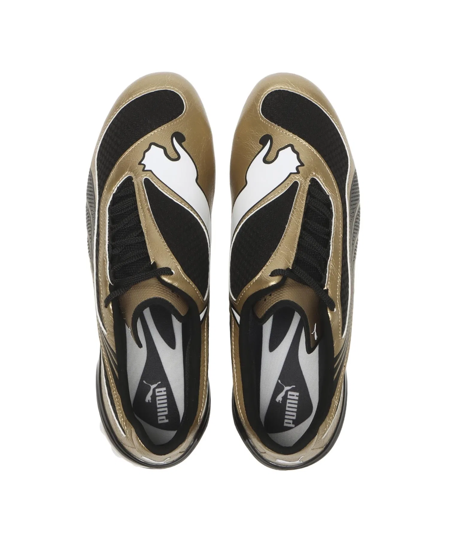 Унисекс кроссовки PUMA V-S1 METALLIC золотистые — фото 4