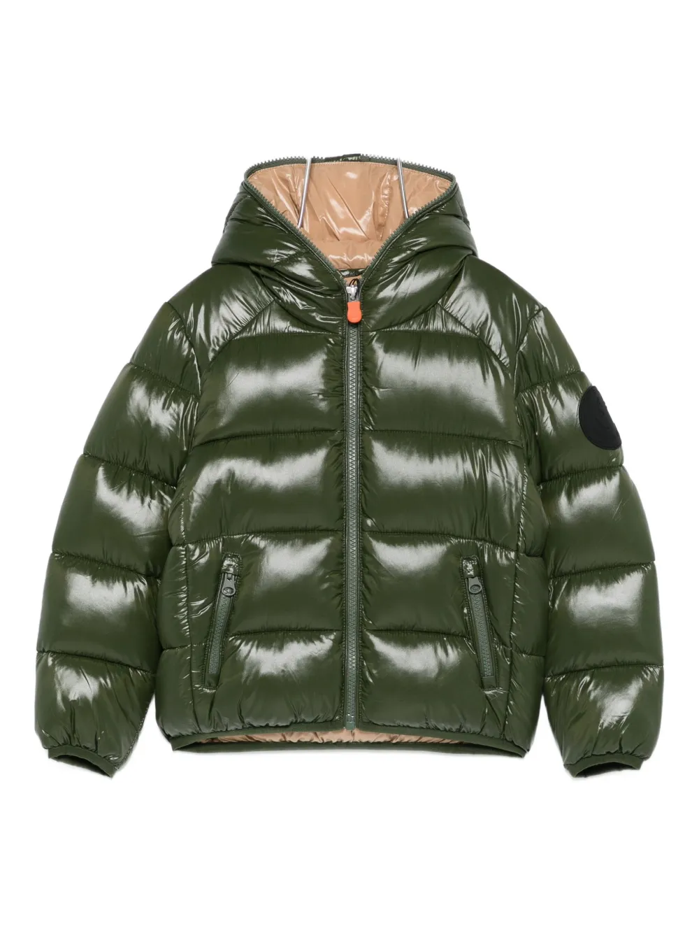 

Утепленная куртка с нашивкой-логотипом Save The Duck Kids, зеленый