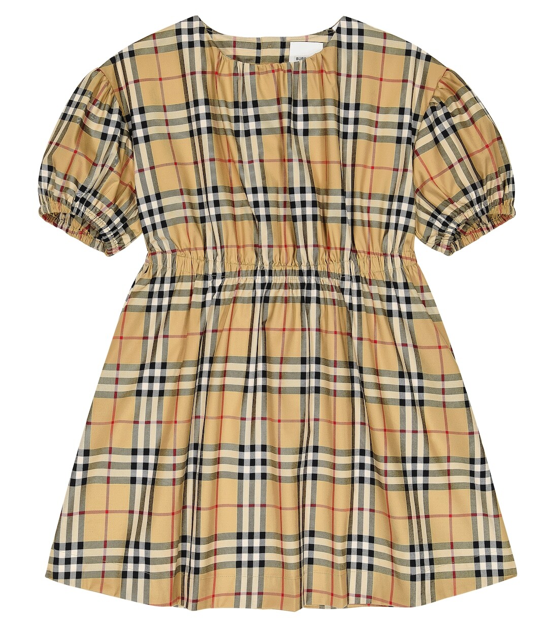 

Платье из смесового хлопка в клетку Burberry, разноцветный