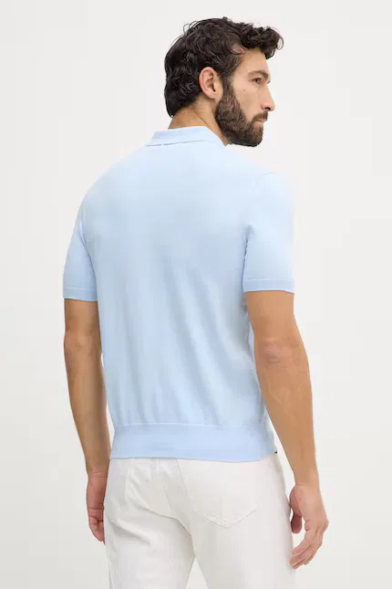 Свитер с коротким рукавом классический Polo Ralph Lauren, синий — фото 3