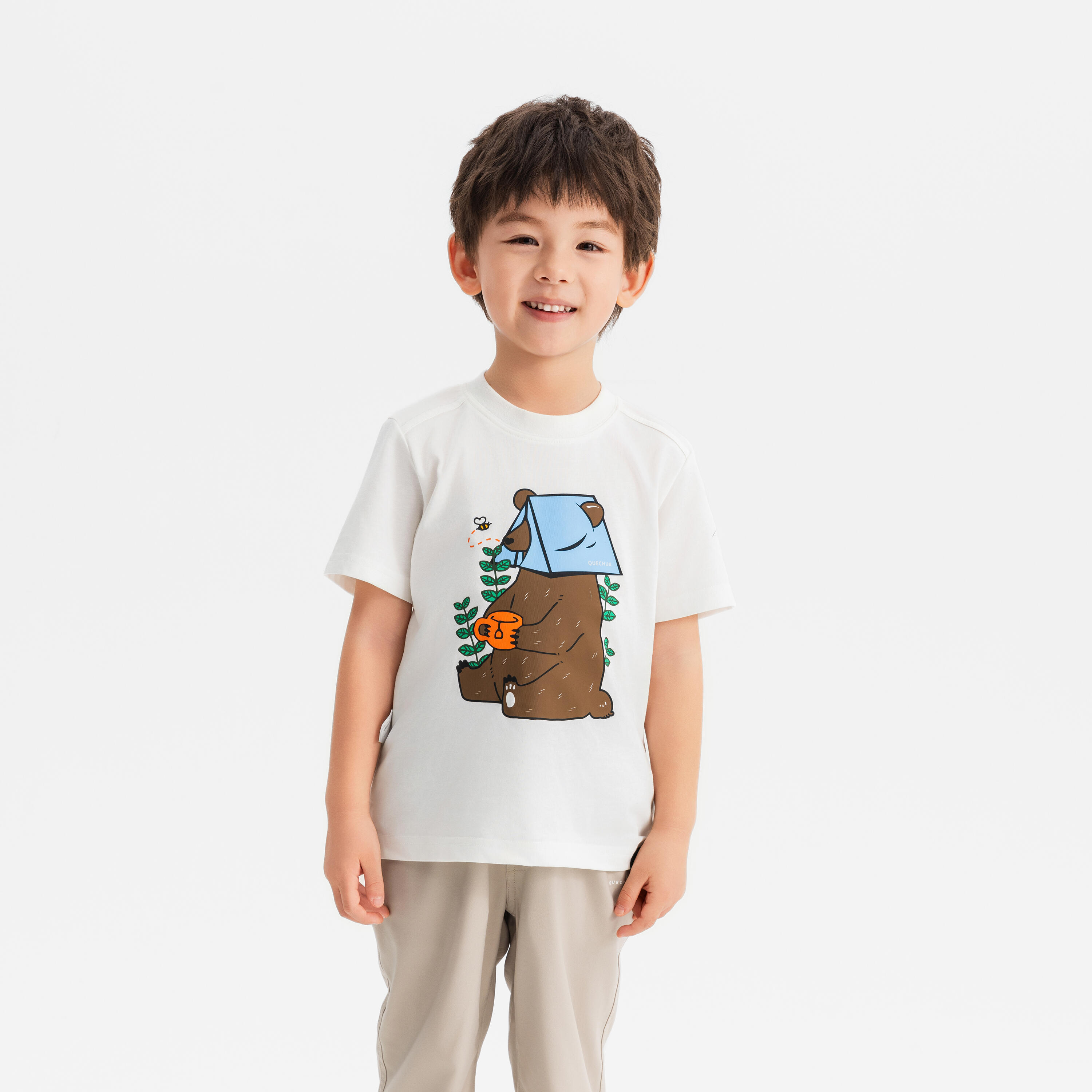 

Мужская футболка для походов Quechua MH100 - белая