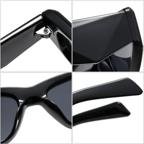 

Ретро-очки необычной формы «кошачий глаз» для женщин, модные солнцезащитные очки UV400 для мужчин, солнцезащитные очки с леопардовым принтом MTZJH, Blue Leopard Grey