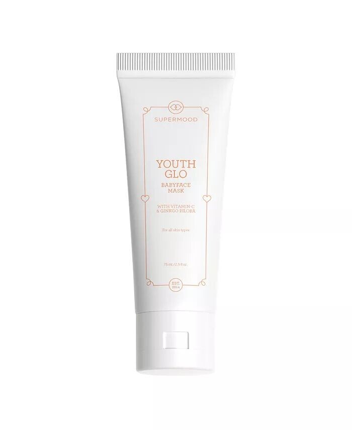 

Укрепляющая маска для лица Youth Glow Babyface с витамином С и гинкго билоба - 2,5 жидких унций Supermood