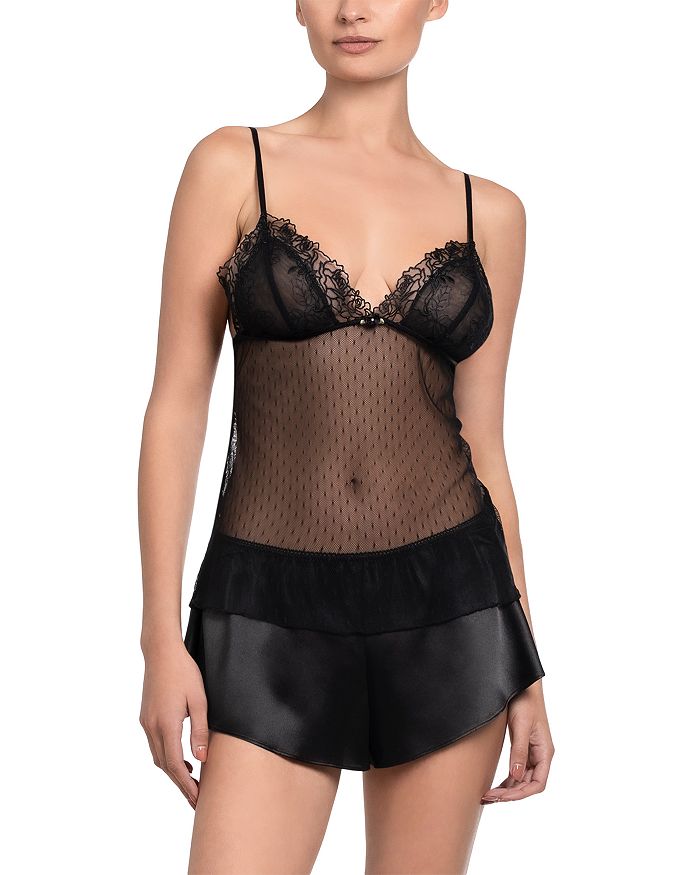 

Комплект с топом и шортами Dot Mesh In Bloom by Jonquil, черный