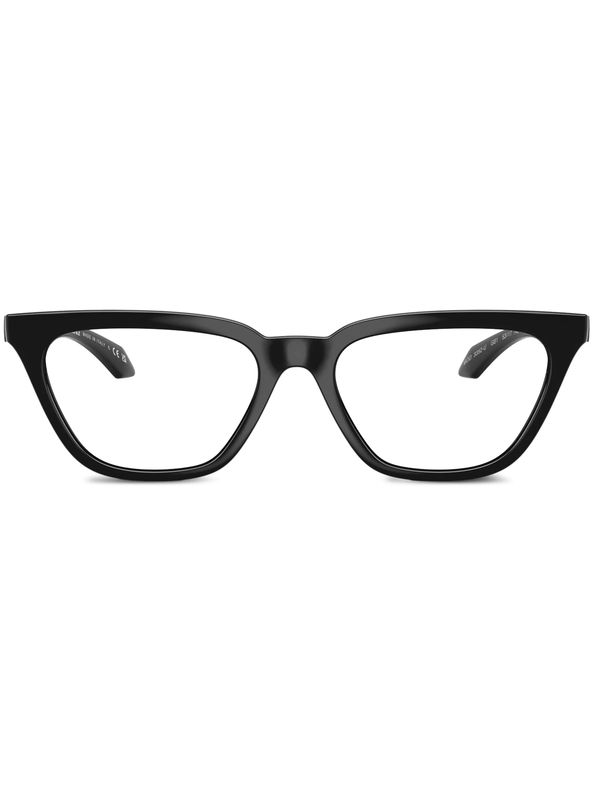 

Очки в оправе кошачий глаз с декором Greca Versace Eyewear, черный